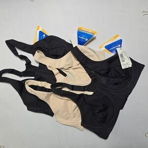 Champion Black and Beige Sports Bras -3 PACK NWT